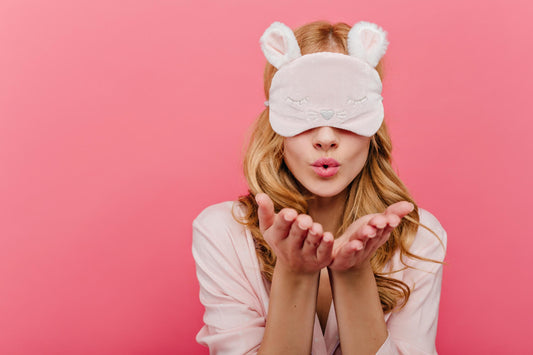 maschera per gli occhi bianca