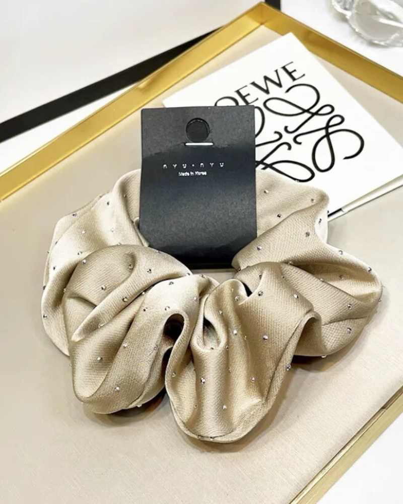 Fascia per capelli scrunchie con glitter scintillanti