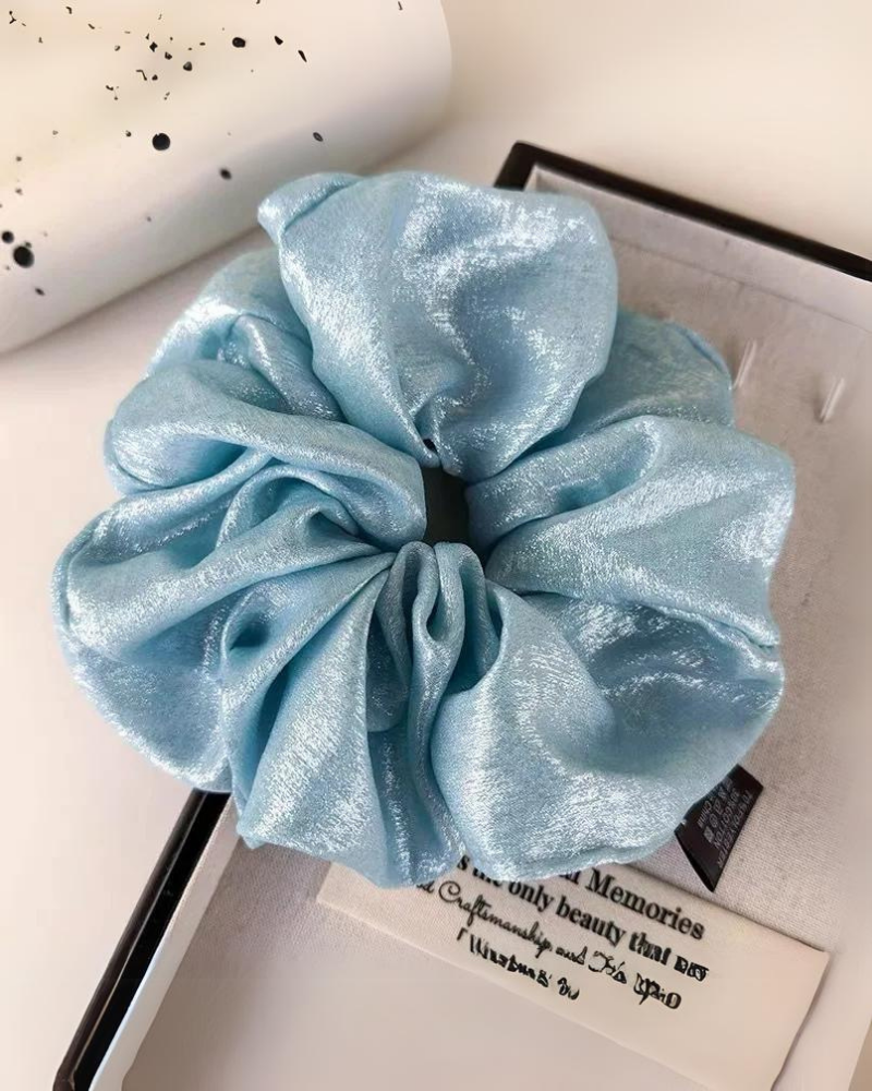 Fascia per capelli scrunchie lucida