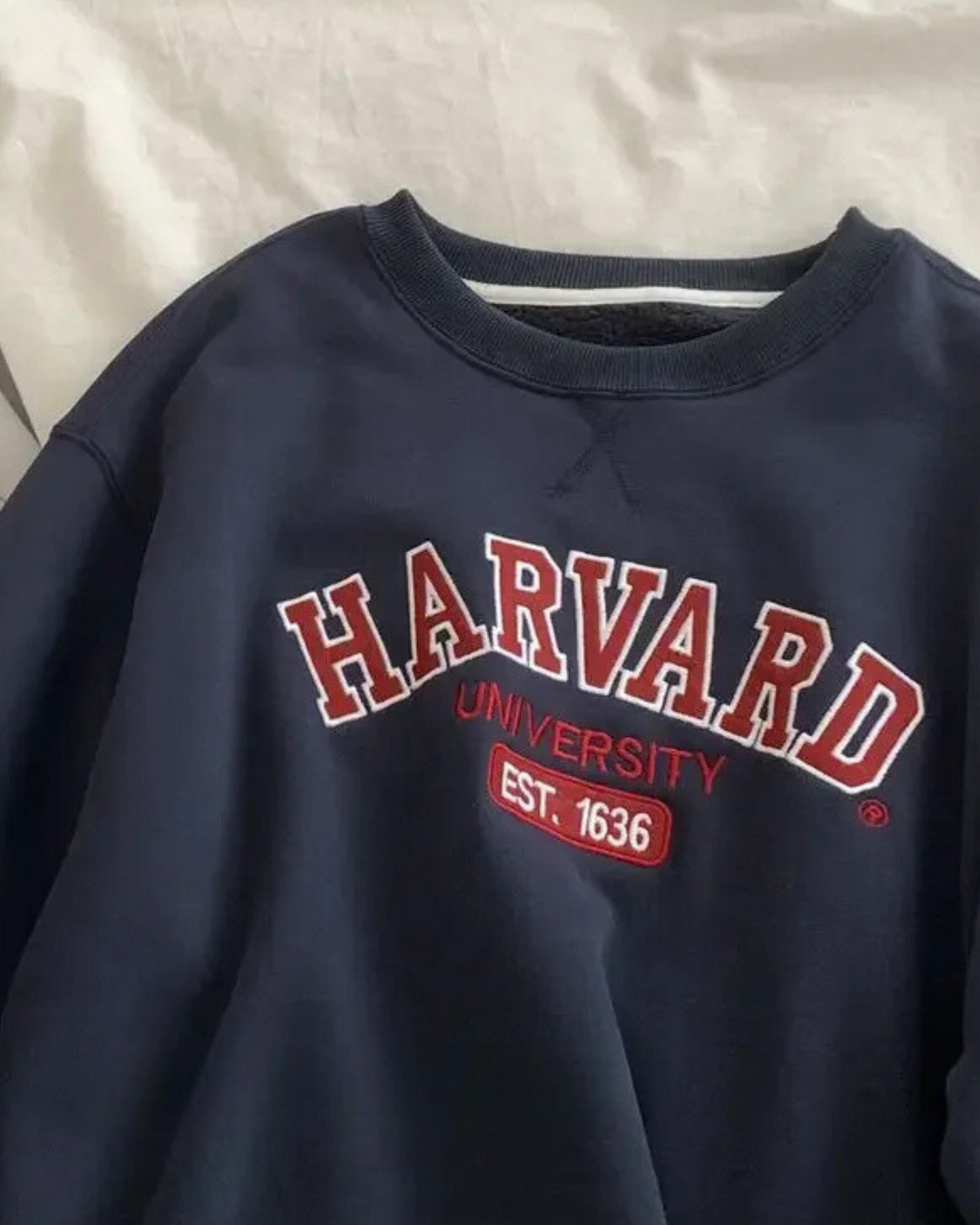 Felpa oversize con collo rotondo Harvard University