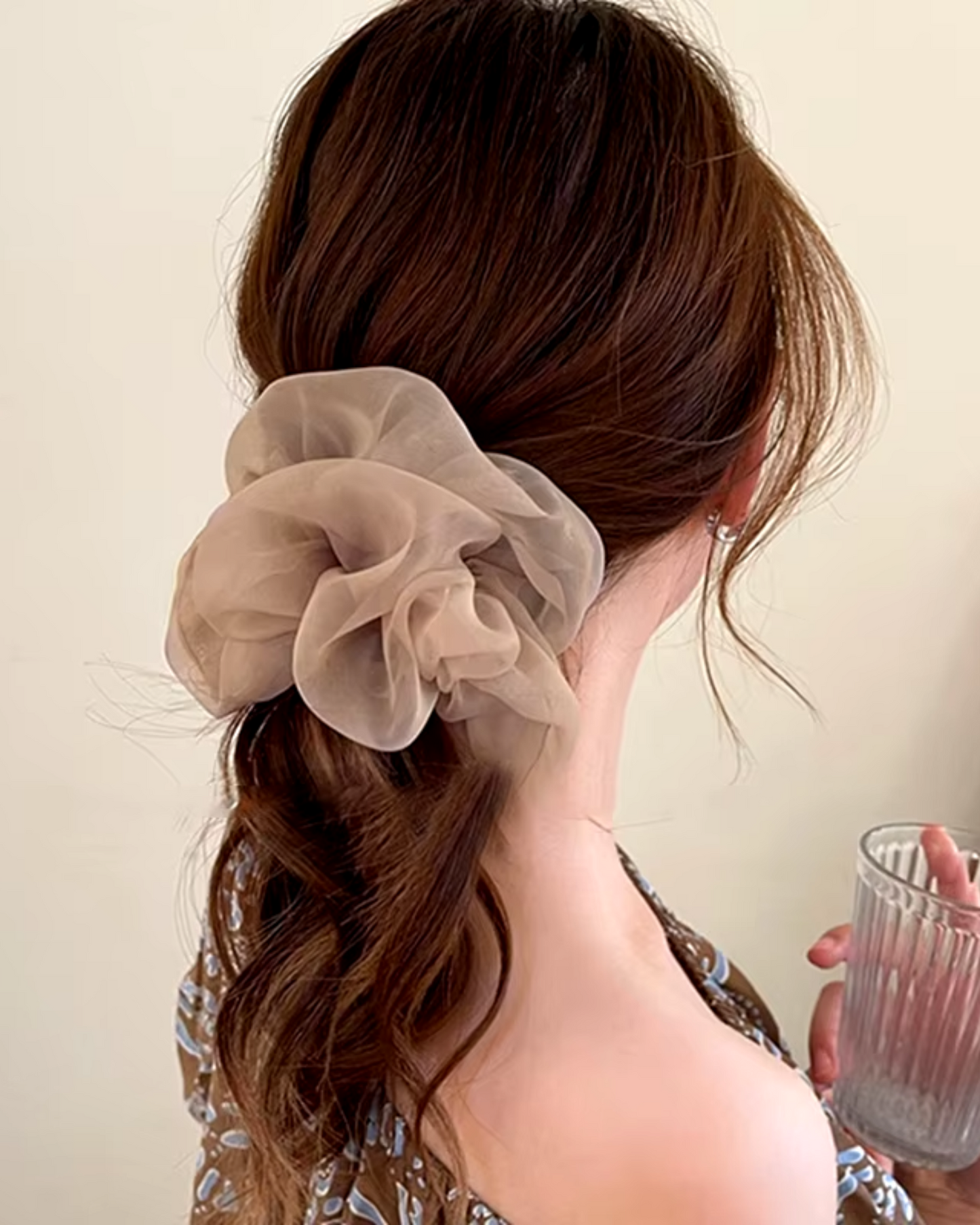 Gomma per capelli in chiffon scrunchie