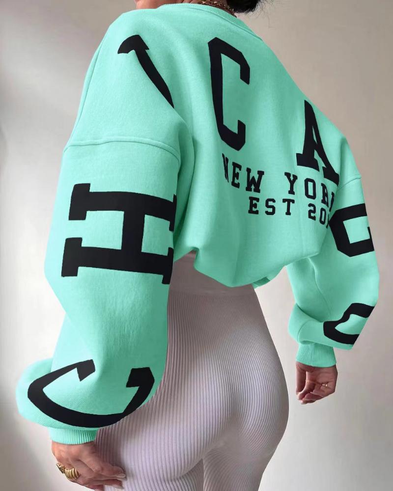Felpa oversize con scollo a girocollo