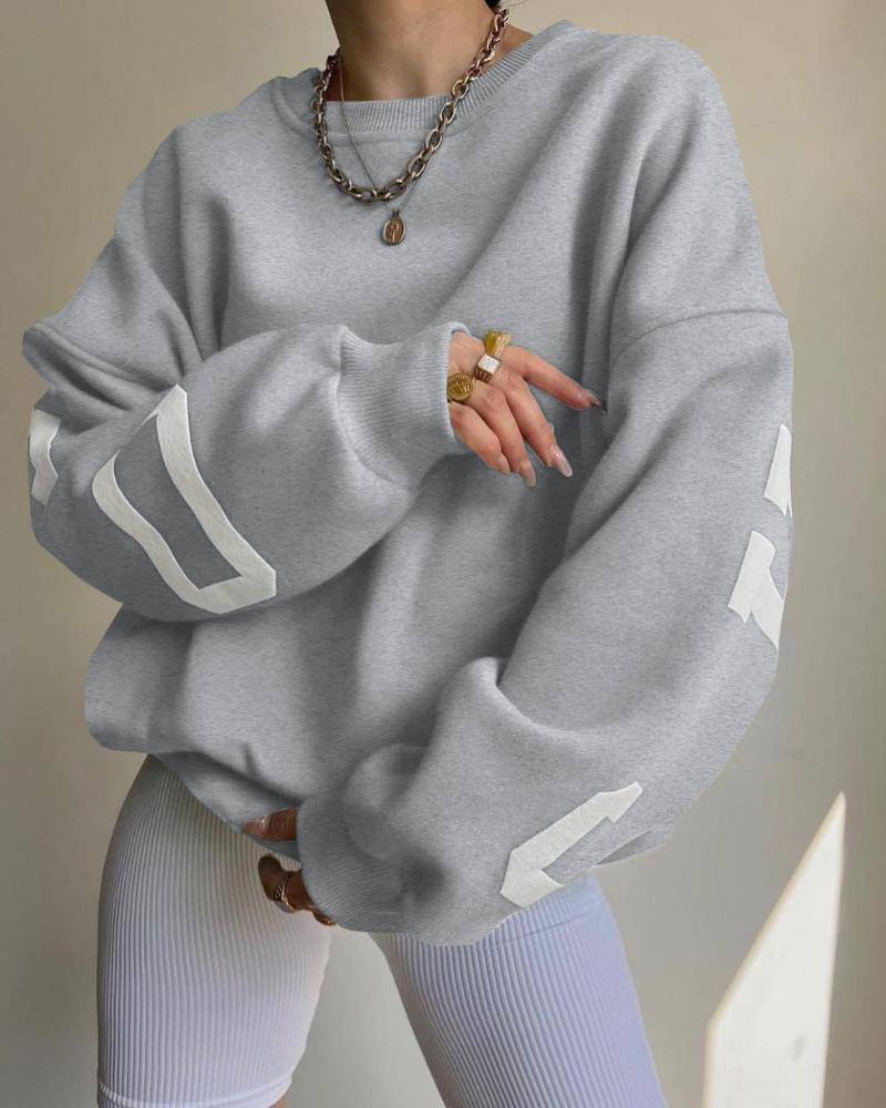 Felpa oversize con scollo a girocollo