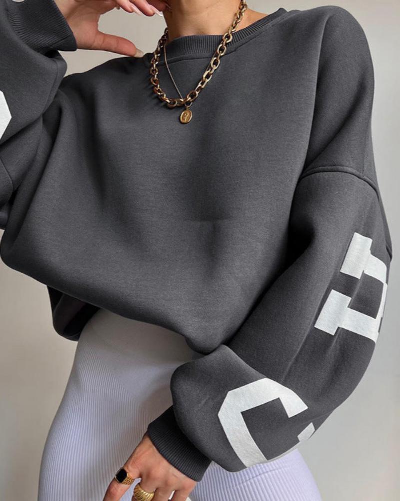 Felpa oversize con scollo a girocollo