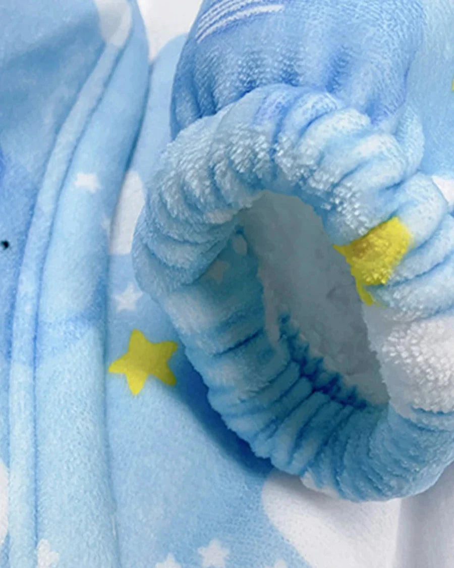 Felpa oversize in peluche con cappuccio e tasca