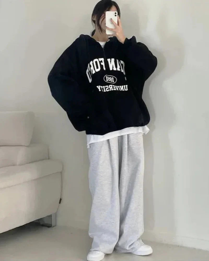 Felpa oversize con cappuccio Stanford University