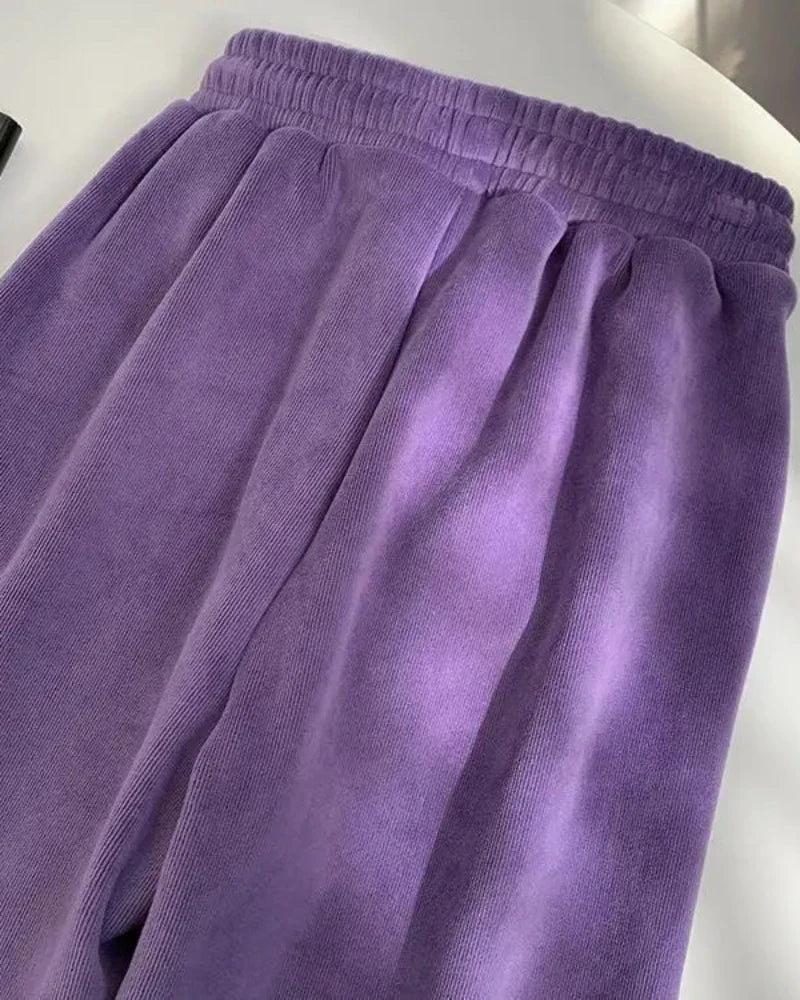 Pantaloni lunghi in corduroy con imbottitura confortevole