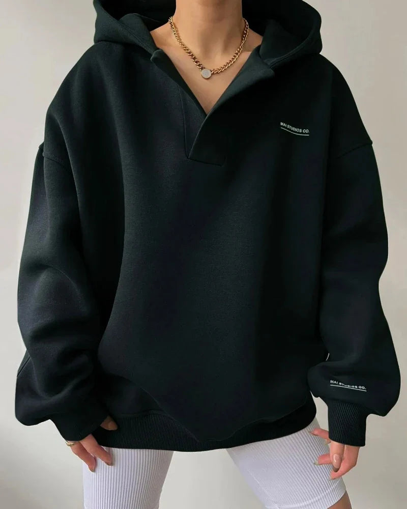 Felpa oversize con colletto