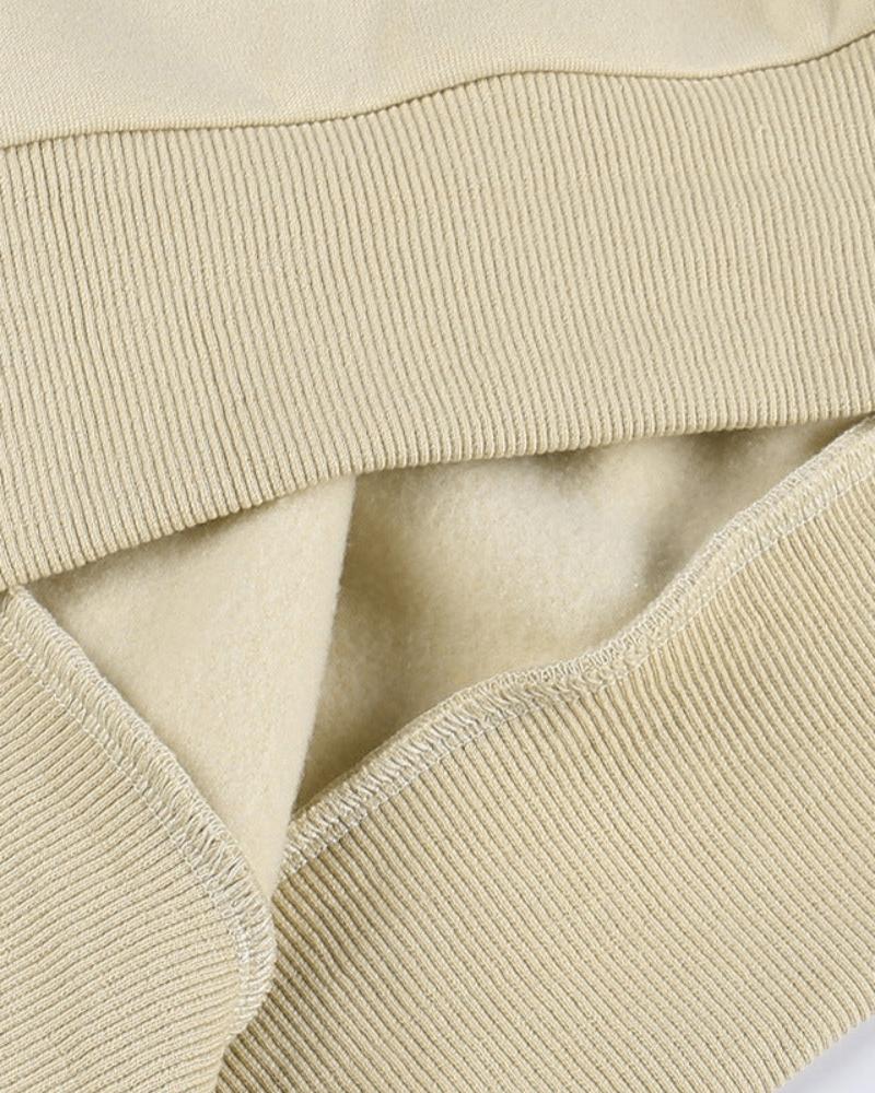 Felpa oversize con scollo a girocollo