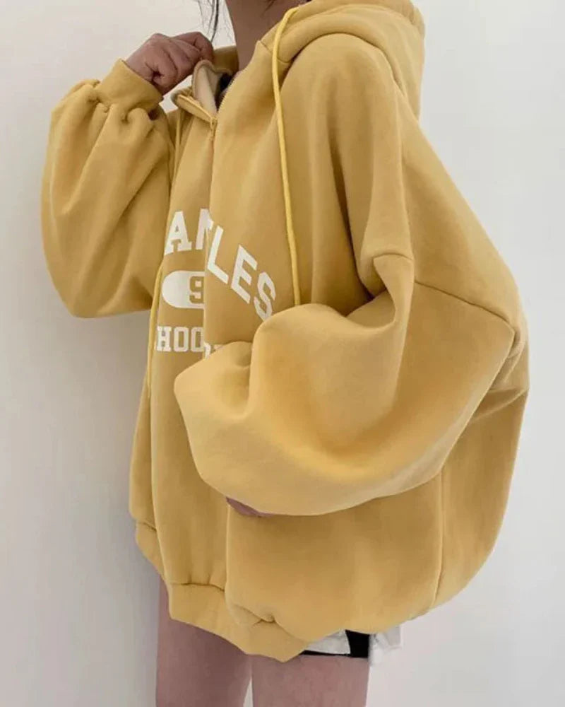 Felpa oversize con scritta Los Angeles