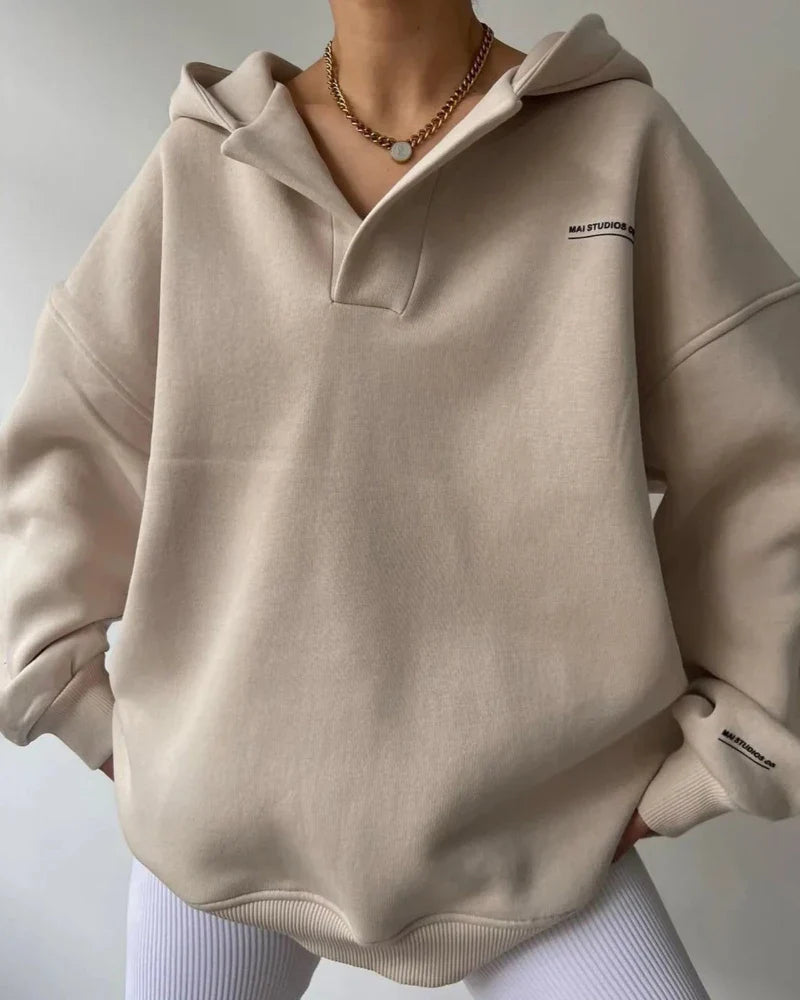 Felpa oversize con colletto