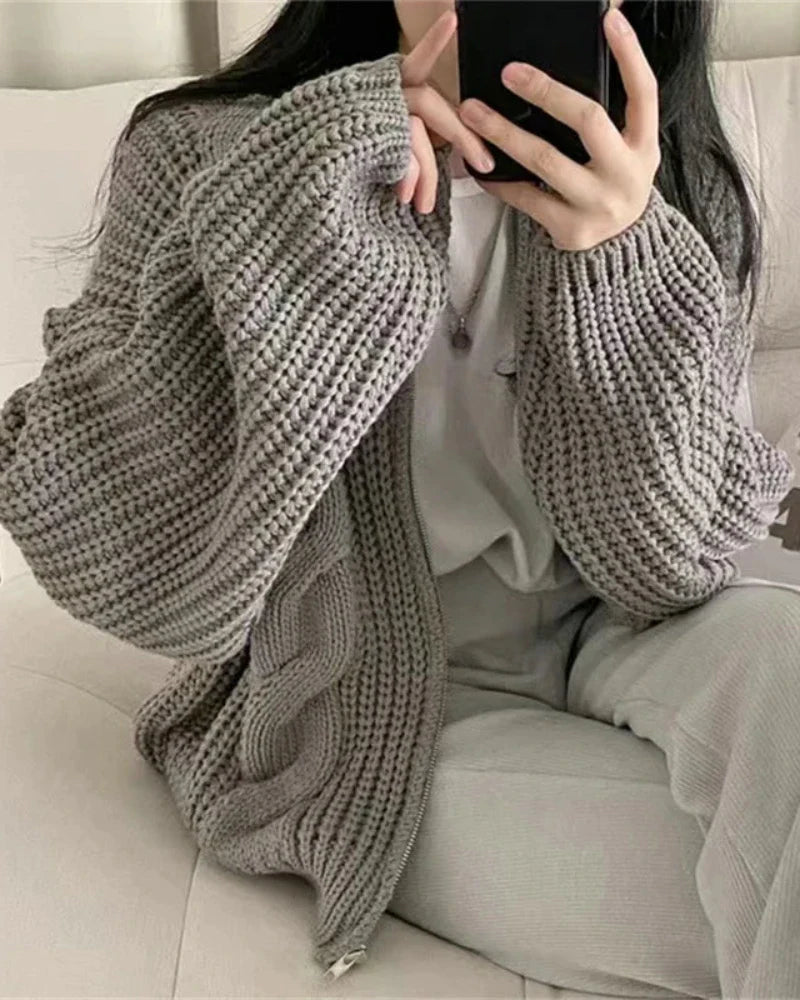 Felpa oversize con zip