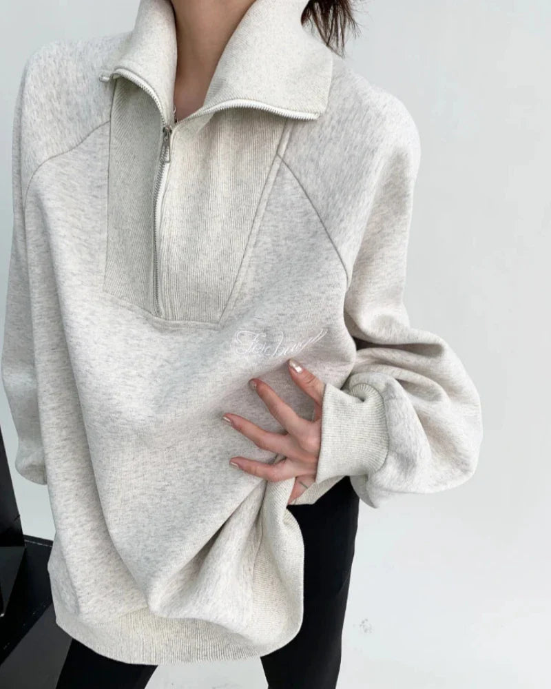 Felpa oversize con zip