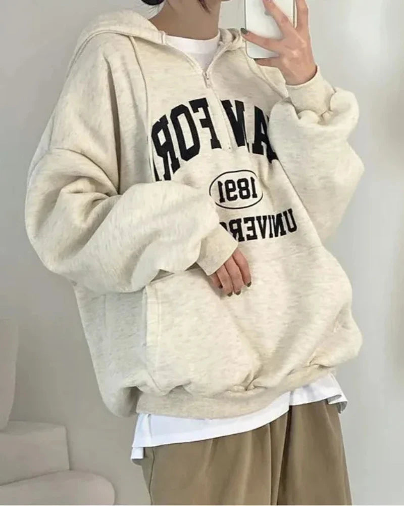 Felpa oversize con cappuccio Stanford University