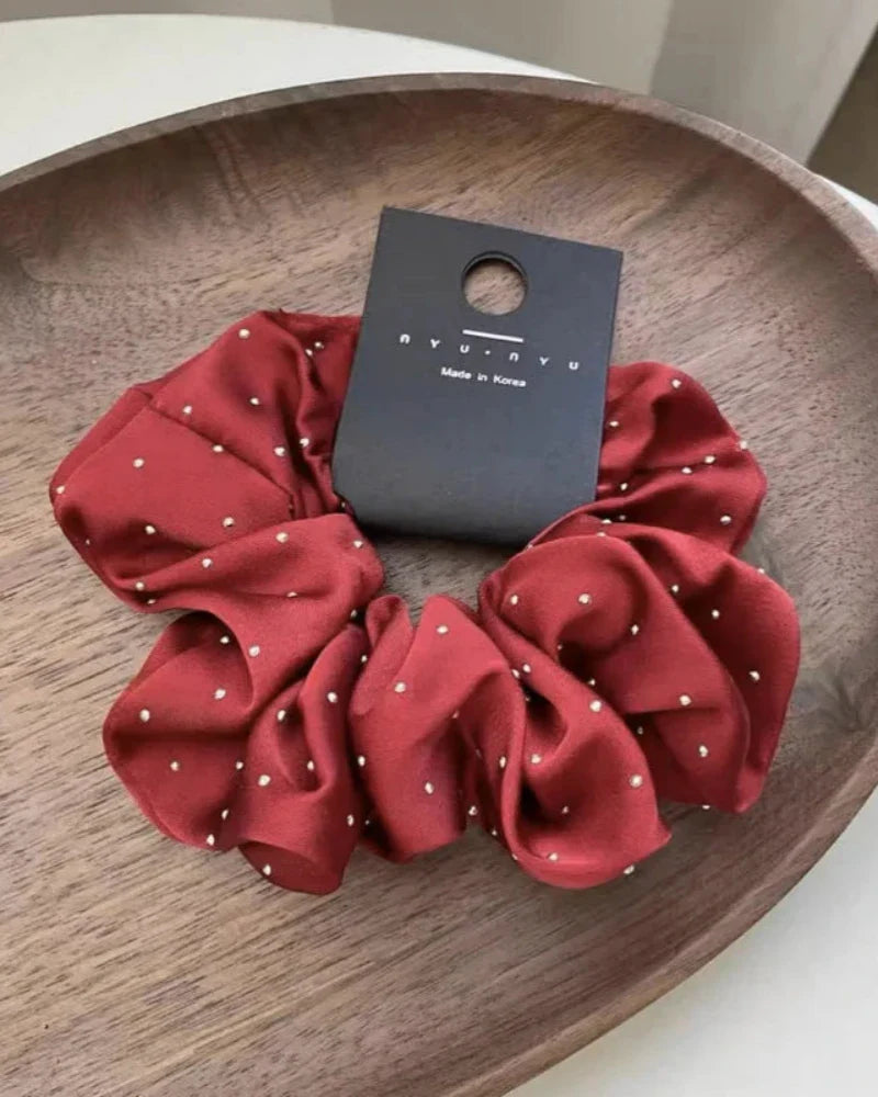 Fascia per capelli scrunchie con glitter scintillanti