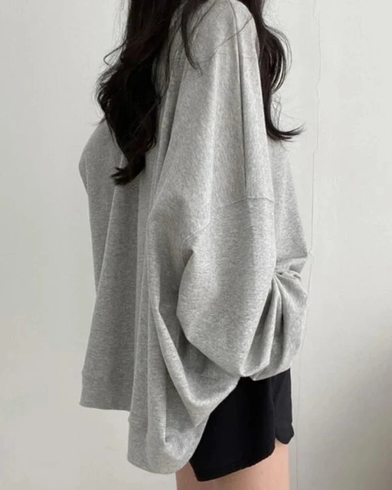 Felpa oversize uniforme e morbida