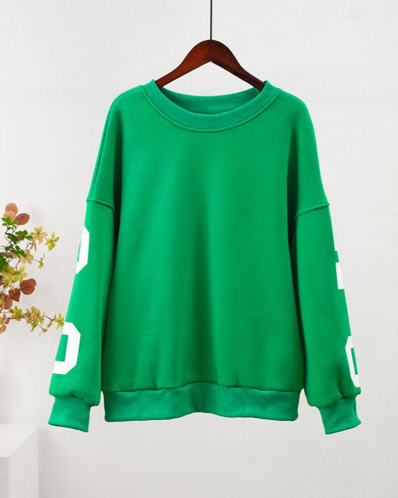 Felpa oversize con scollo a girocollo