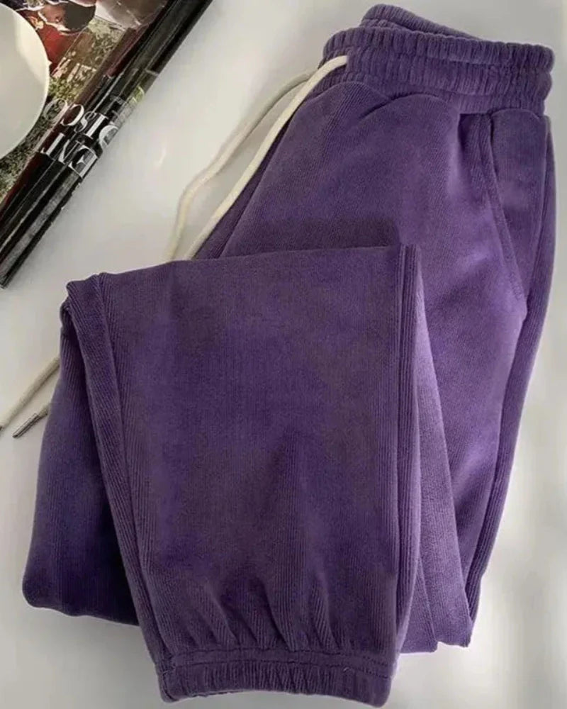 Pantaloni lunghi in corduroy con imbottitura confortevole