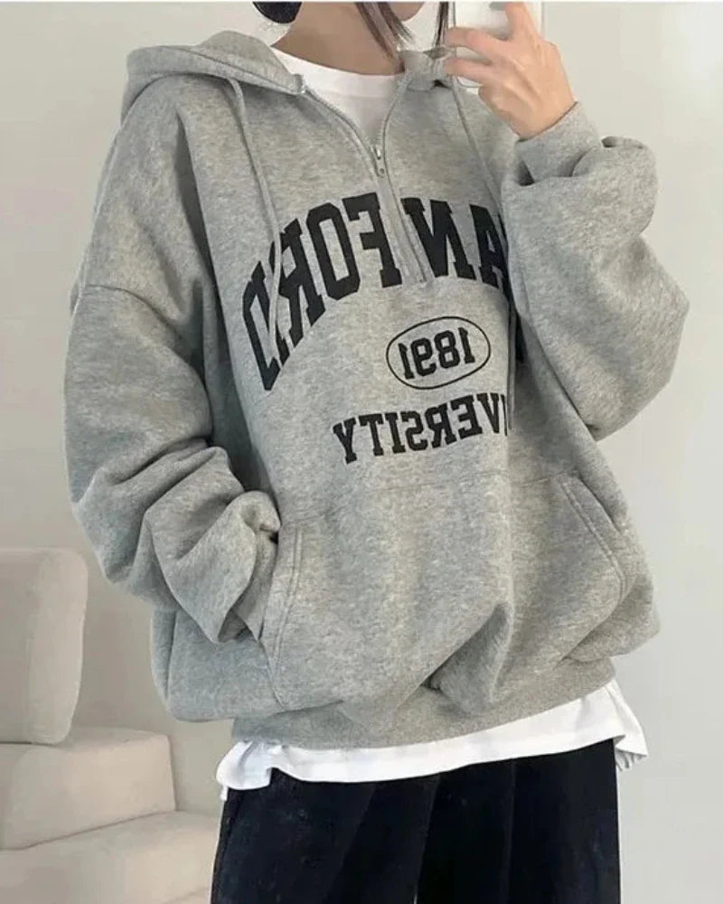 Felpa oversize con cappuccio Stanford University