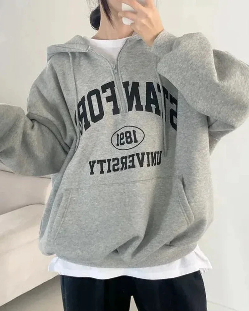 Felpa oversize con cappuccio Stanford University