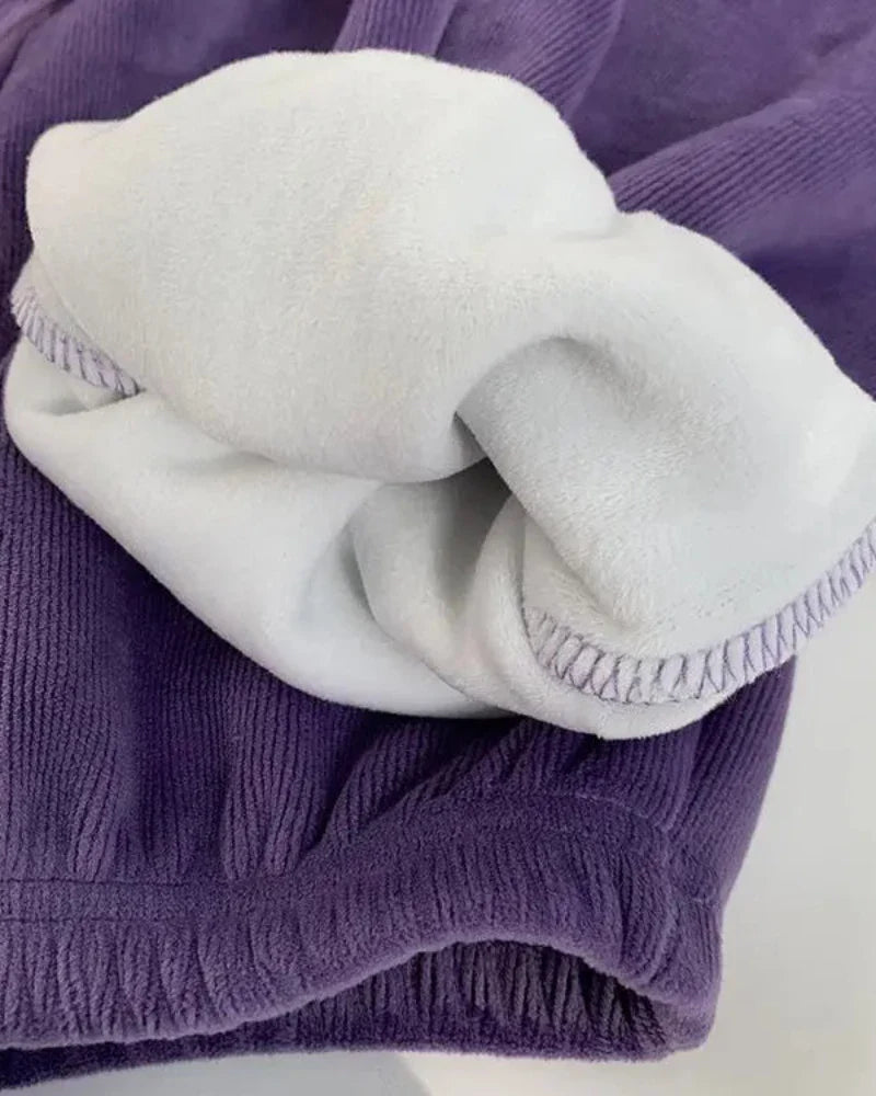 Pantaloni lunghi in corduroy con imbottitura confortevole