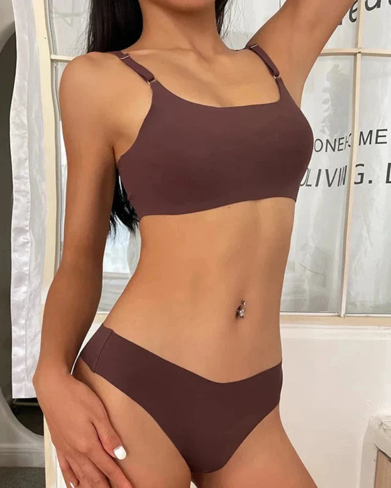 Completo di lingerie senza cuciture e comodo