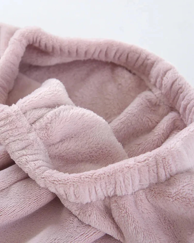 Pantaloni lunghi in velluto peluche
