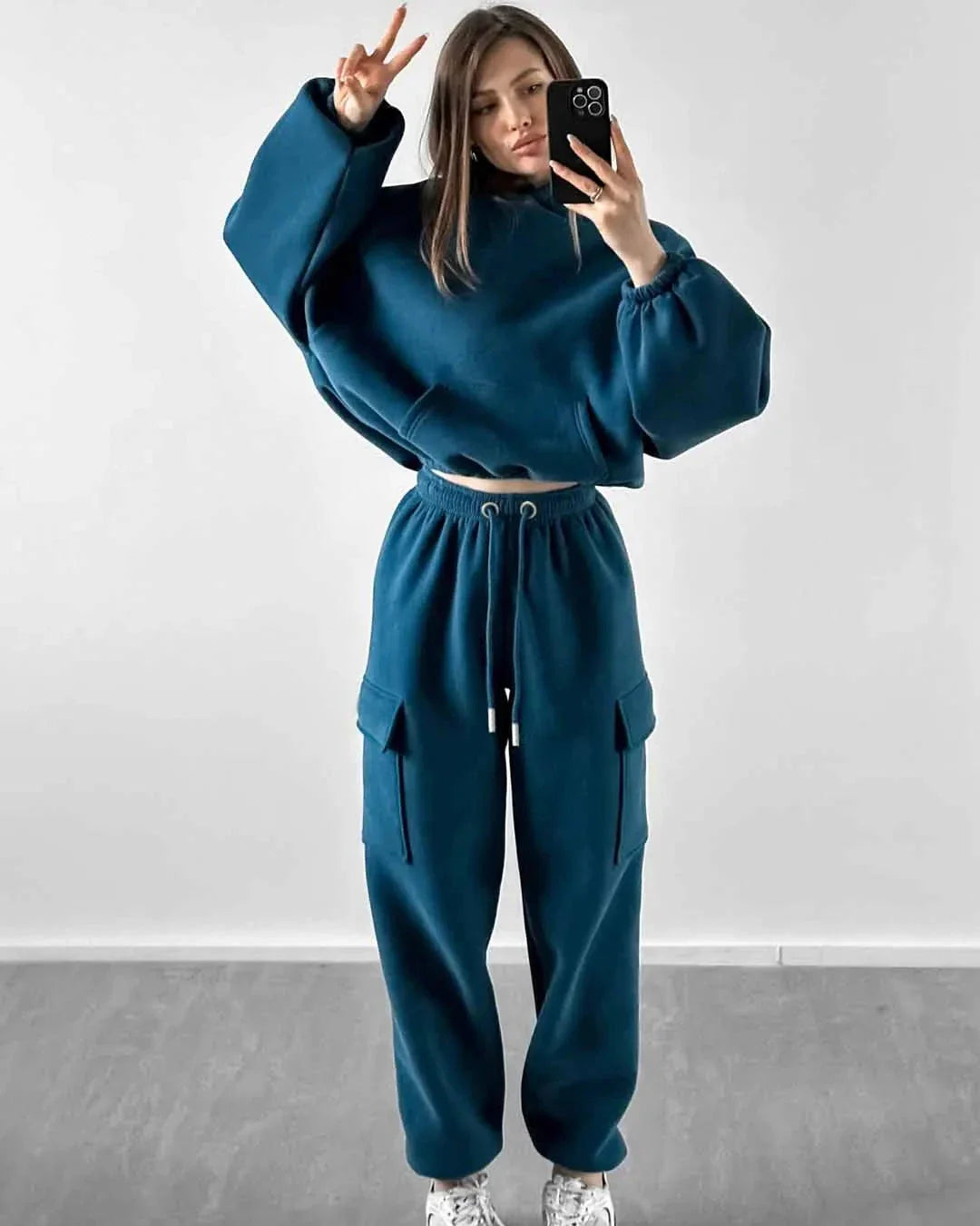 Completo felpa con cappuccio loose