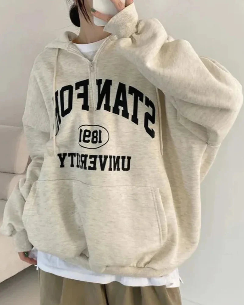 Felpa oversize con cappuccio Stanford University