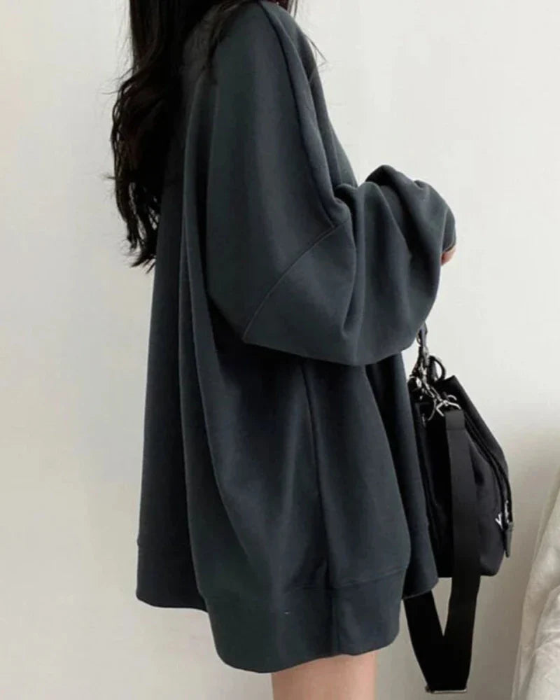 Felpa oversize uniforme e morbida