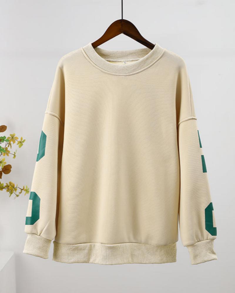 Felpa oversize con scollo a girocollo