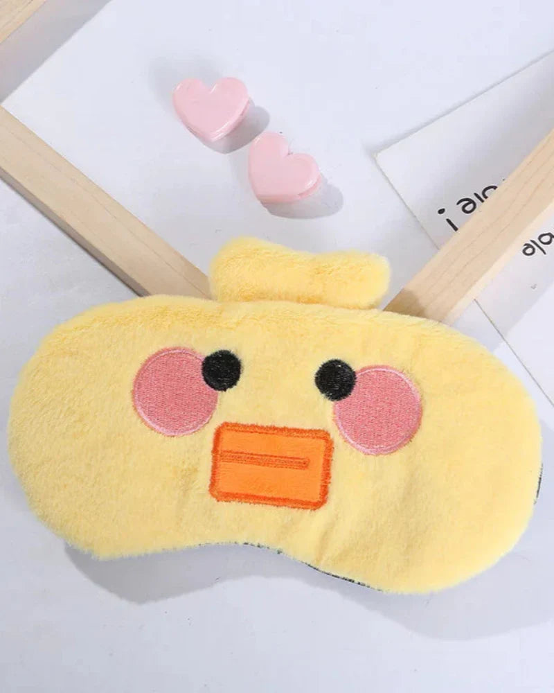 Fascia per gli occhi in peluche a forma di animali per dormire