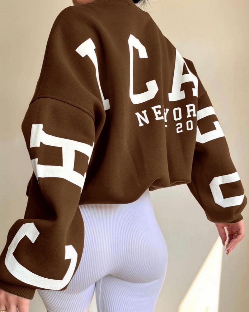 Felpa oversize con scollo a girocollo