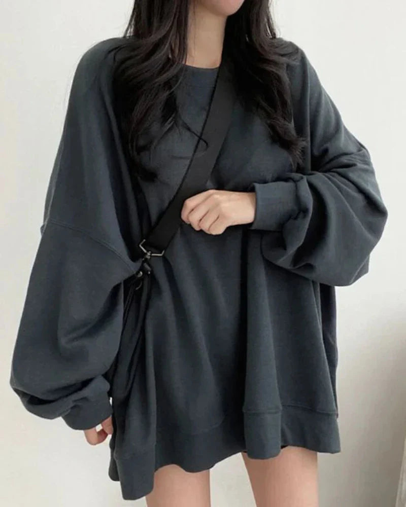 Felpa oversize uniforme e morbida