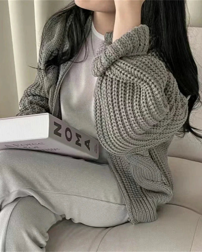 Felpa oversize con zip