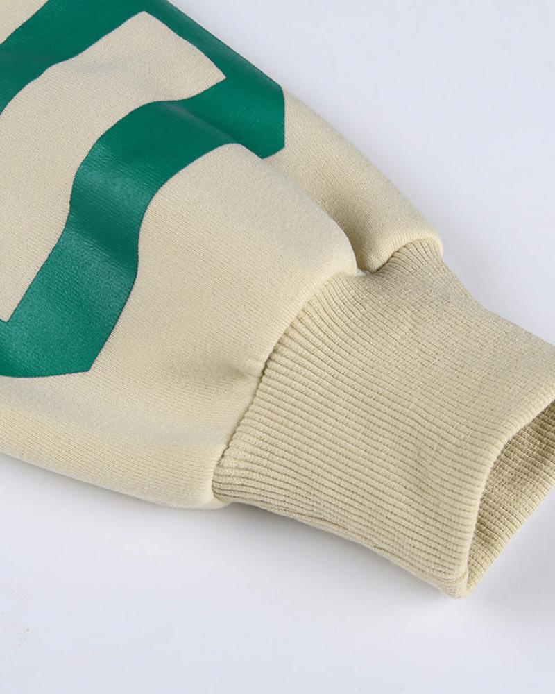 Felpa oversize con scollo a girocollo