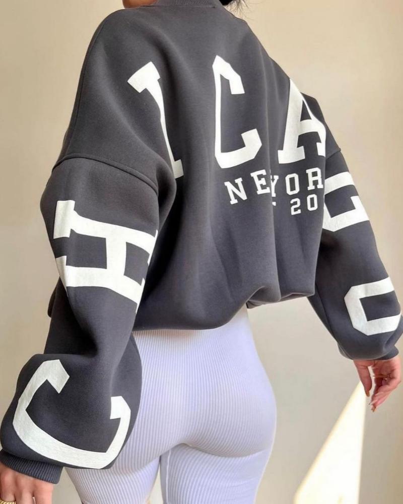 Felpa oversize con scollo a girocollo