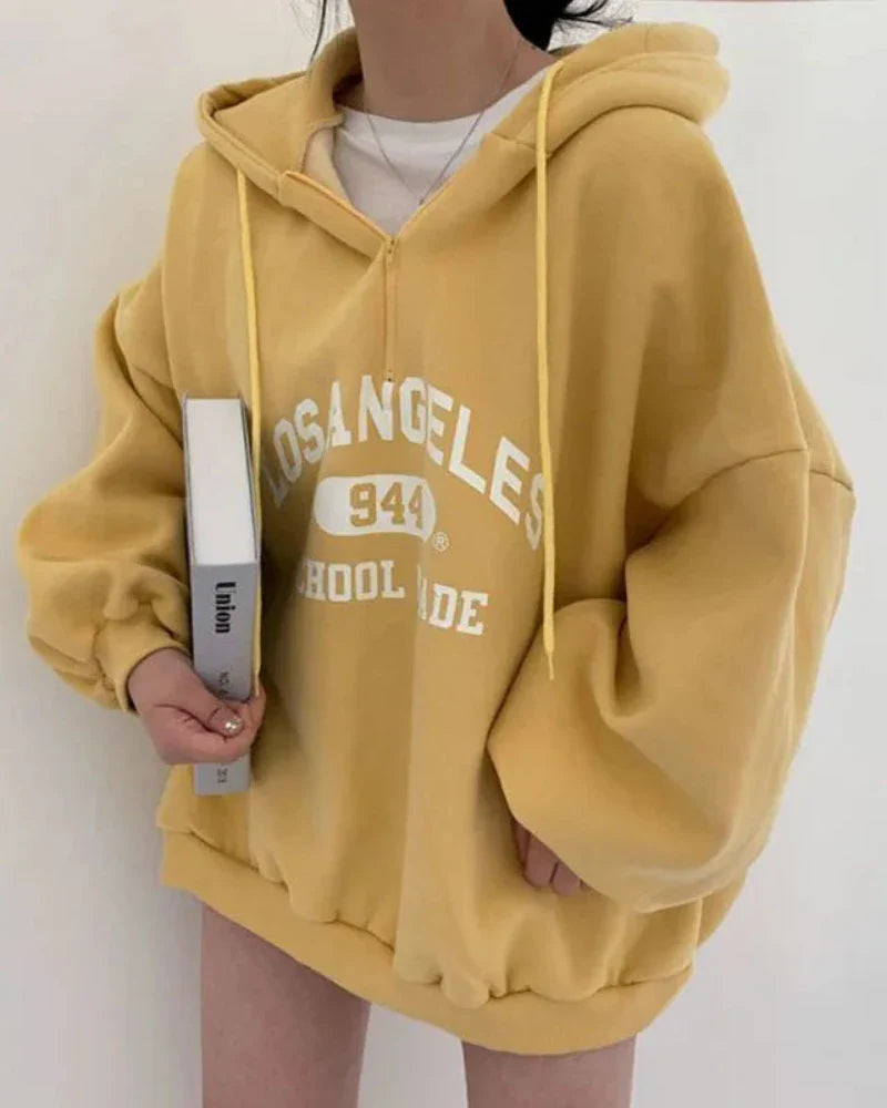 Felpa oversize con scritta Los Angeles