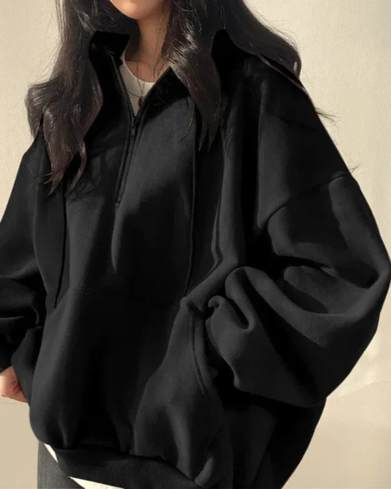 Felpa oversize comoda con cappuccio