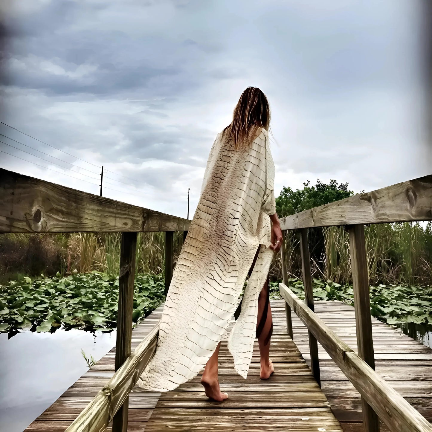 Kimono da Spiaggia con Stampa Animale