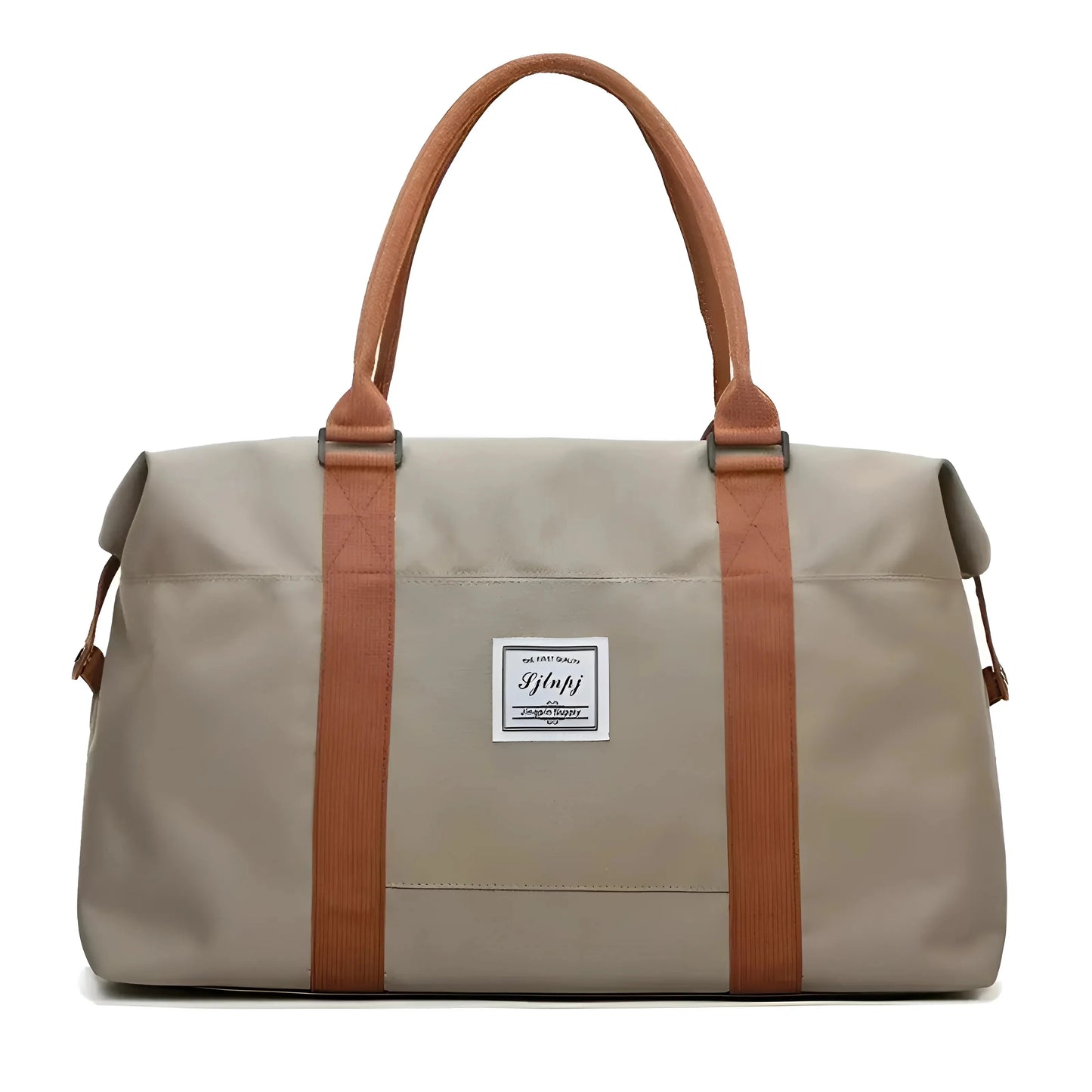 Beige Borsa Sportiva a Grande Capacità
