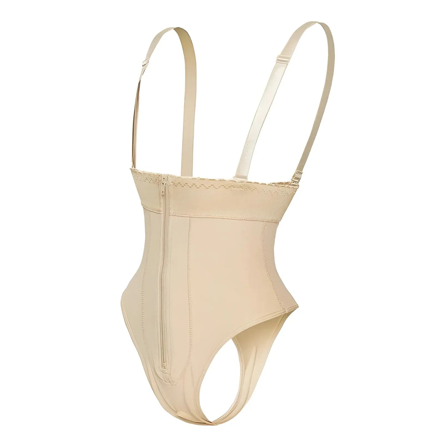 Beige Slip Snellenti con Zip