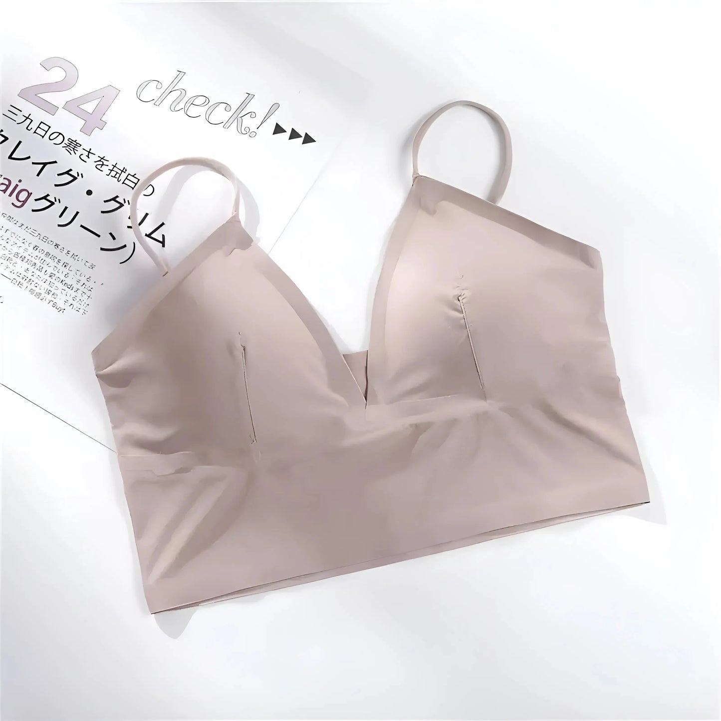 Beige Seno Liscio con Vita Bassa