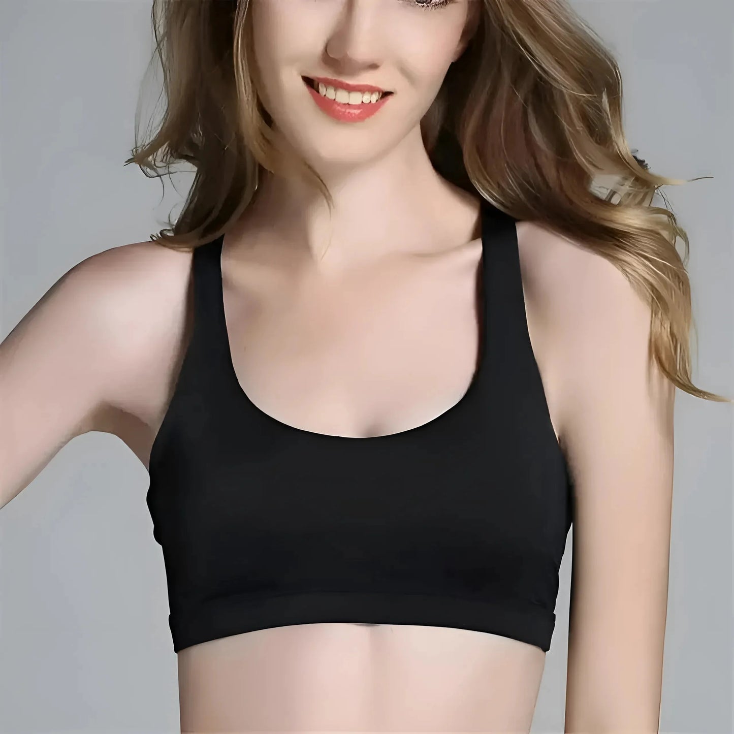 Nero Reggiseno Sportivo Traspirante