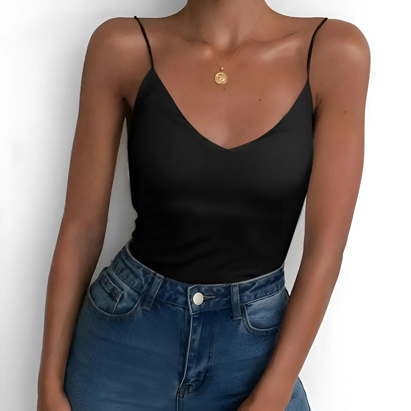 Nero Top aderente da donna