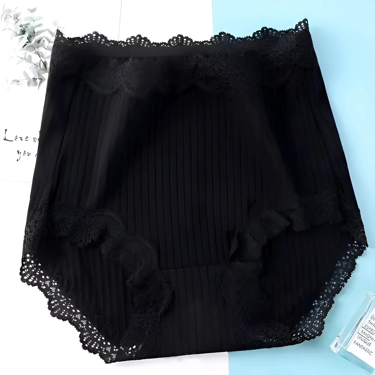 Nero Abito a vita alta con pizzo