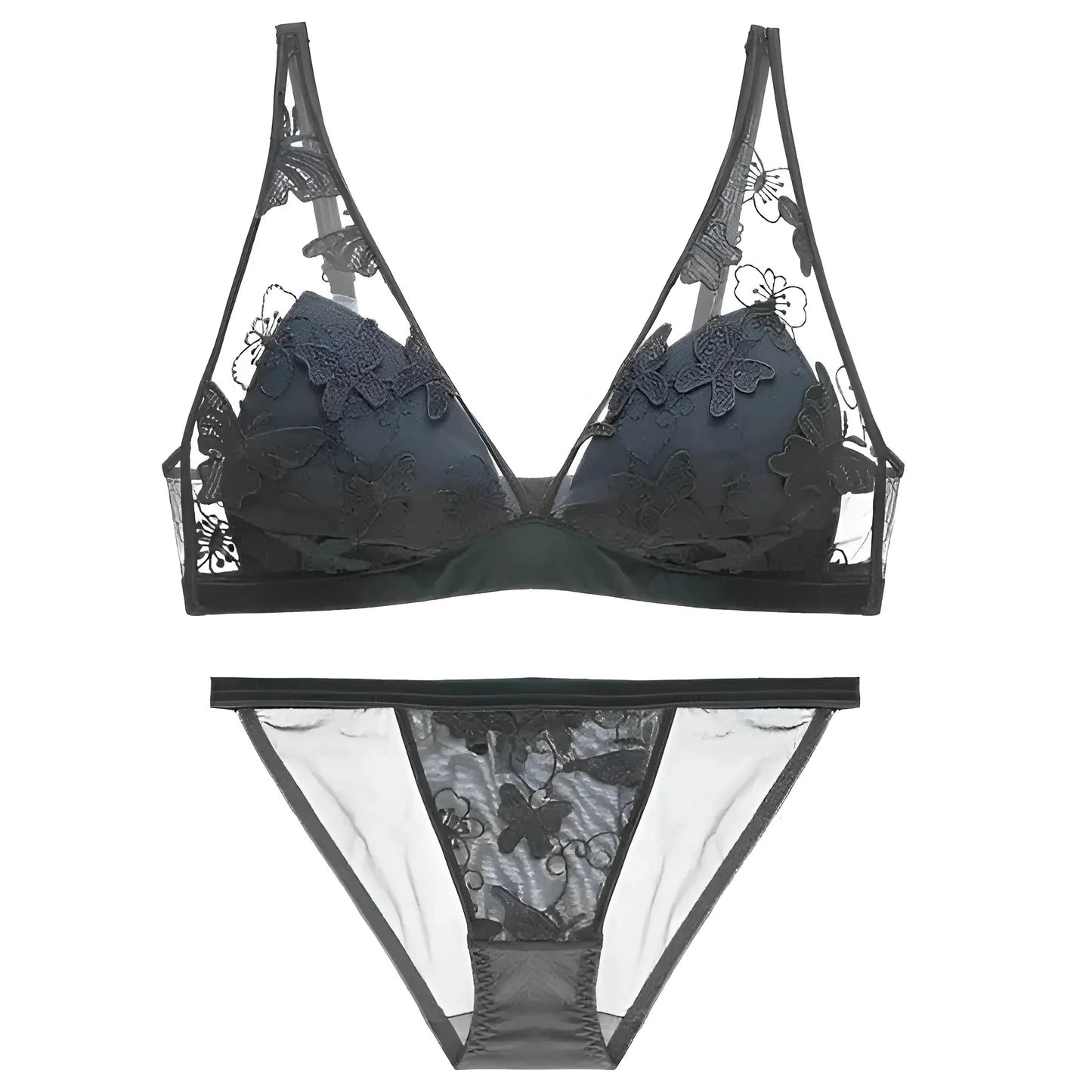 Nero Set di Lingerie con Pizzo
