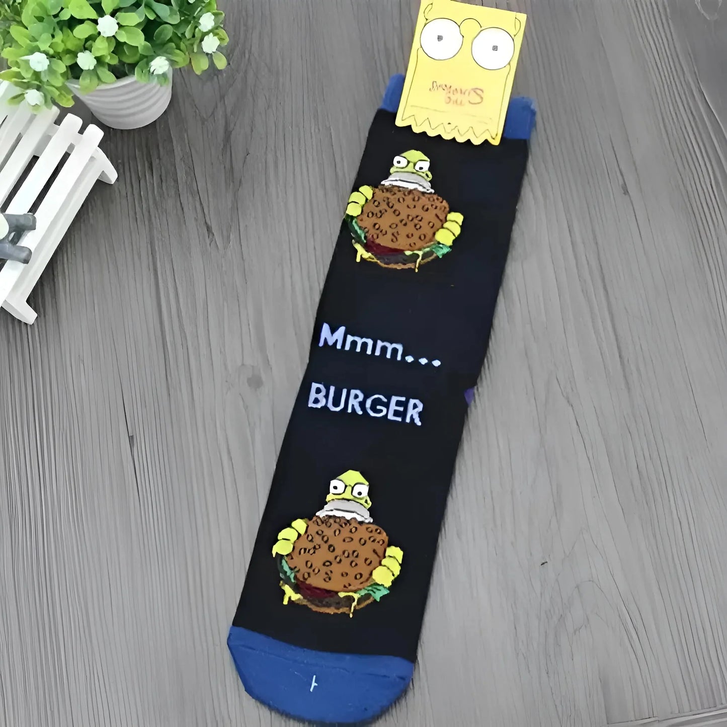 Nero Calze da uomo alla caviglia con la famiglia dei Simpson