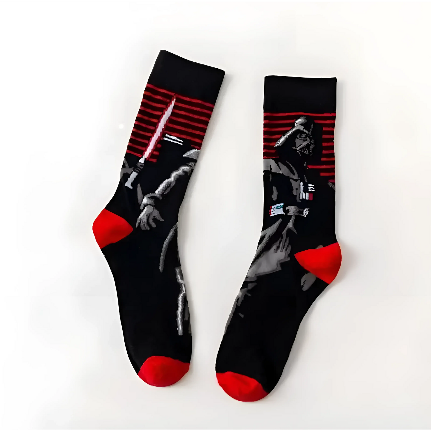 Nero Calze Lunghe da Uomo con Personaggi di Star Wars