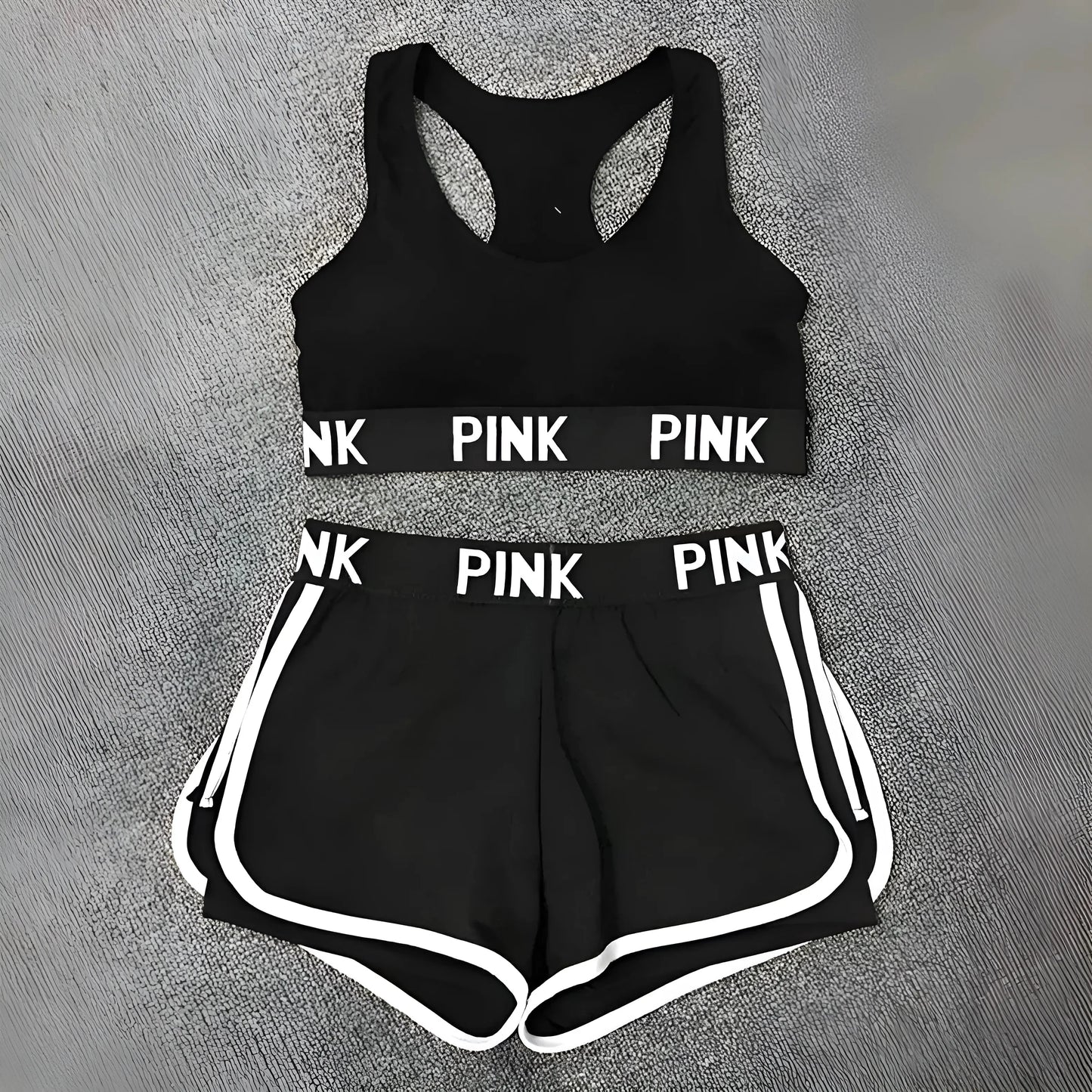 Nero Set Sportivo Rosa